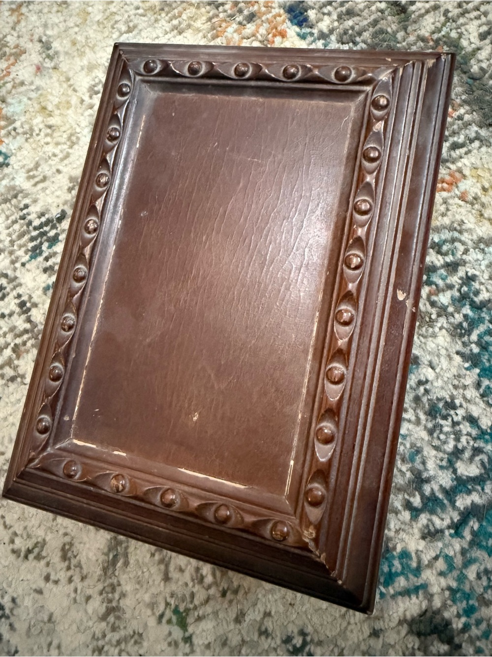 Ornate Brown Wood Picture Frame - Unbranded